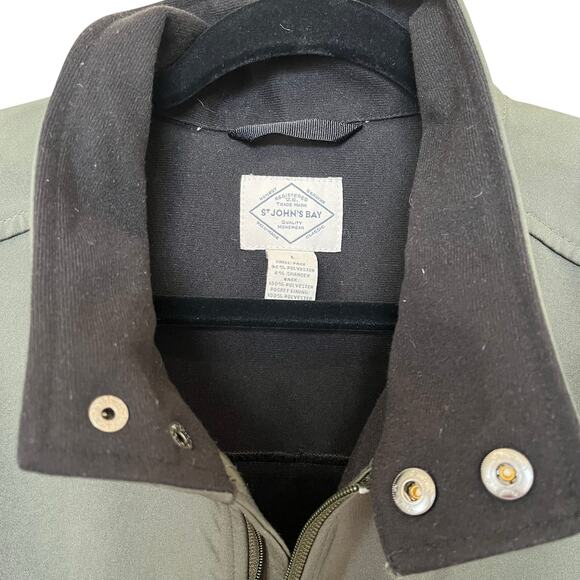 St. John's Bay Soft Shell Performance Jacket Men's Size Large Green Pockets - Picture 6 of 7